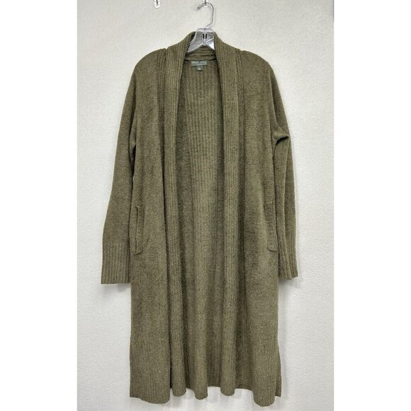 Barefoot Dreams Catalina Cardigan Womens Large CozyChic Lite Long Sweater Green - Picture 2 of 7